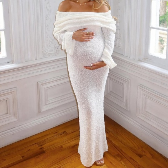 Meshki Marisol off shoulder bouncle maxi - Picture 2 of 2